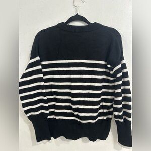 Philosophy Black and White Crewneck Sweater